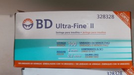 Seringa de insulina bd ultra-fine 8mm capacidade de 100U