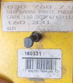 Diafragma Desafogador Monza 1982/ Carburador Solex 35 Alfa 1
